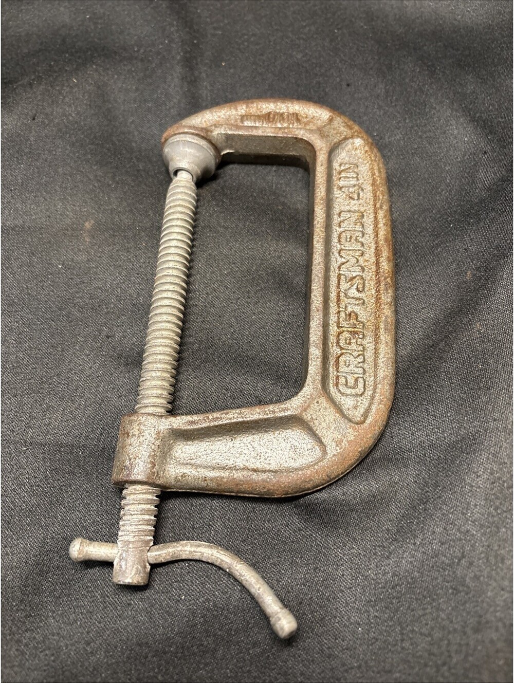 Vintage Craftsman 66674 4” C-Clamp Malleable Iron Made in USA Heavy Duty